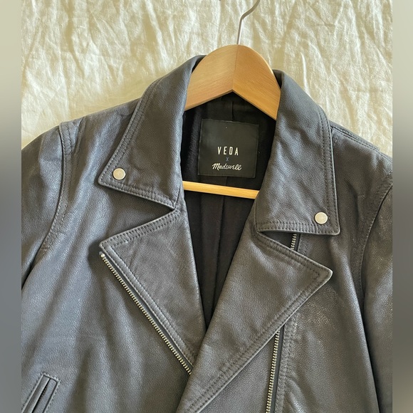 Madewell x Veda Motorcycle Leather Jacket - Picture 1 of 6